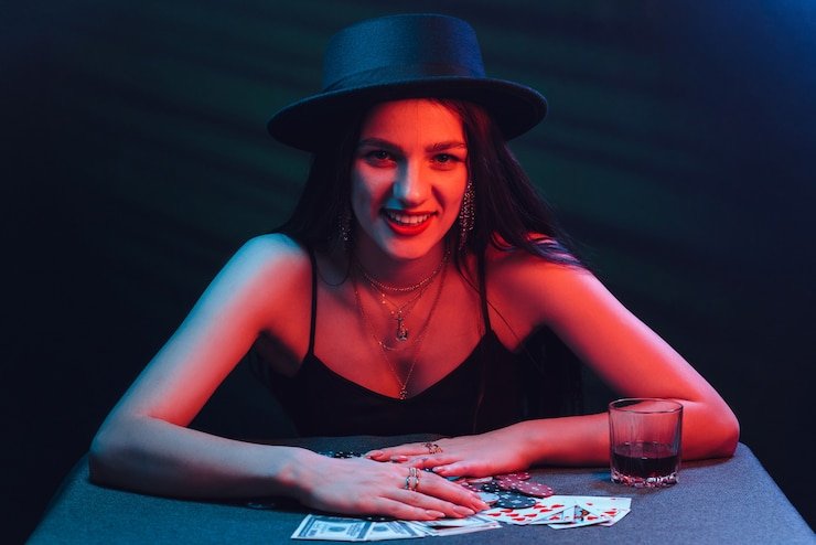 Contoh tangan blackjack dengan kartu Ace dan 10